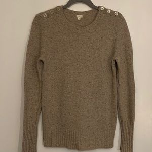 J.Crew Lamb's Wool Sweater with Shoulder Buttons